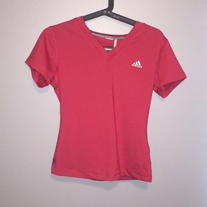 athletic red vneck